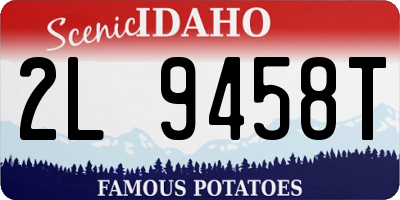 ID license plate 2L9458T