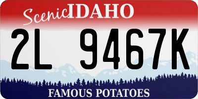 ID license plate 2L9467K