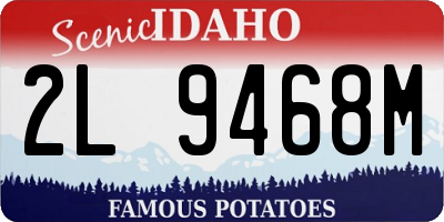 ID license plate 2L9468M