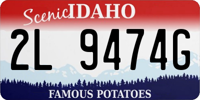 ID license plate 2L9474G