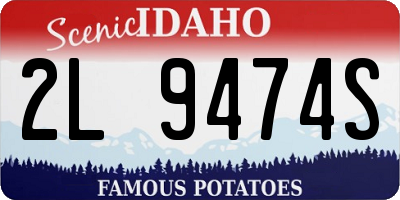 ID license plate 2L9474S