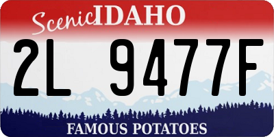 ID license plate 2L9477F
