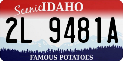 ID license plate 2L9481A
