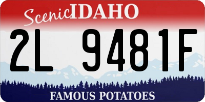 ID license plate 2L9481F