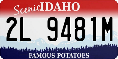 ID license plate 2L9481M
