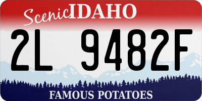 ID license plate 2L9482F