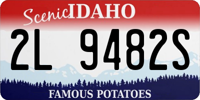 ID license plate 2L9482S
