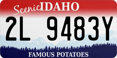 ID license plate 2L9483Y