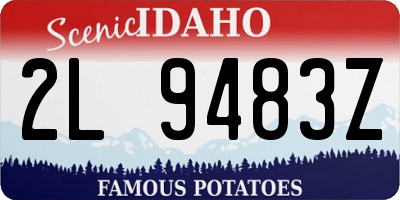ID license plate 2L9483Z