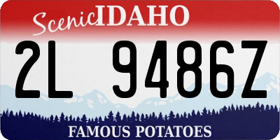 ID license plate 2L9486Z