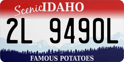ID license plate 2L9490L