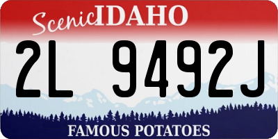 ID license plate 2L9492J