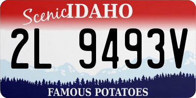 ID license plate 2L9493V