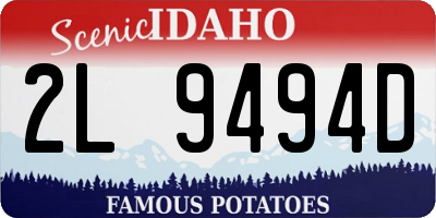 ID license plate 2L9494D