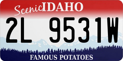 ID license plate 2L9531W