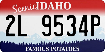ID license plate 2L9534P