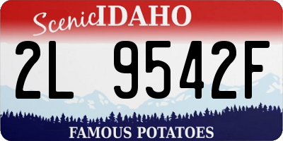 ID license plate 2L9542F