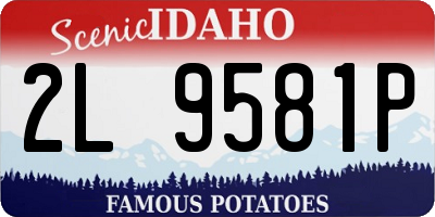 ID license plate 2L9581P