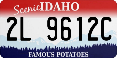 ID license plate 2L9612C