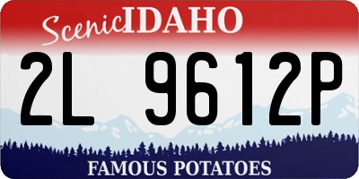 ID license plate 2L9612P