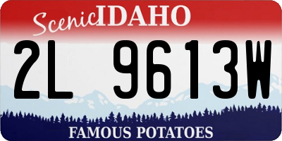 ID license plate 2L9613W