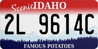 ID license plate 2L9614C