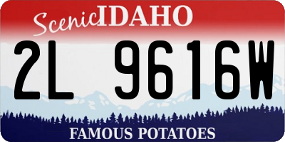 ID license plate 2L9616W