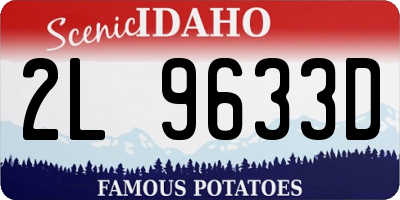 ID license plate 2L9633D