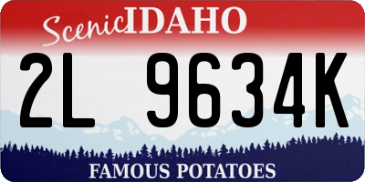 ID license plate 2L9634K
