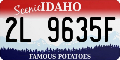 ID license plate 2L9635F