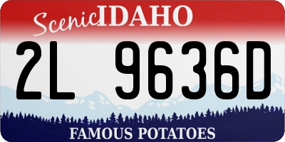 ID license plate 2L9636D