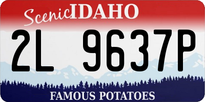 ID license plate 2L9637P
