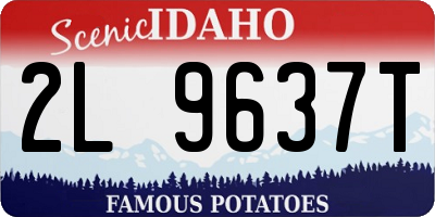 ID license plate 2L9637T