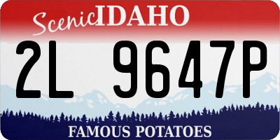 ID license plate 2L9647P