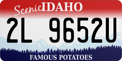 ID license plate 2L9652U