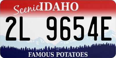 ID license plate 2L9654E