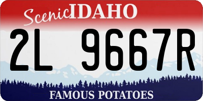 ID license plate 2L9667R