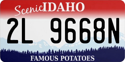 ID license plate 2L9668N