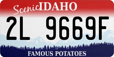 ID license plate 2L9669F