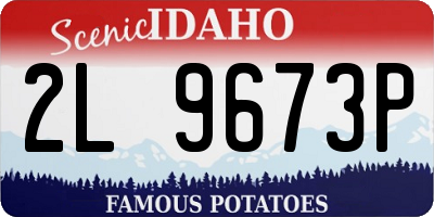 ID license plate 2L9673P