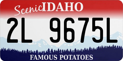 ID license plate 2L9675L