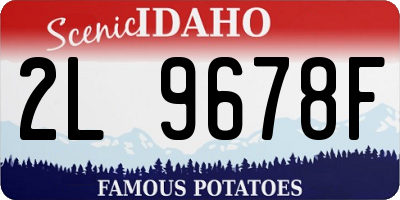 ID license plate 2L9678F