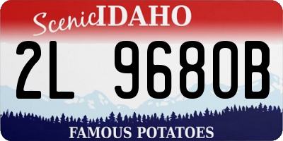 ID license plate 2L9680B