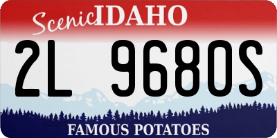 ID license plate 2L9680S