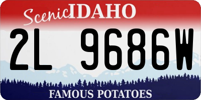 ID license plate 2L9686W