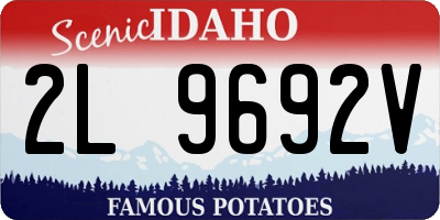 ID license plate 2L9692V
