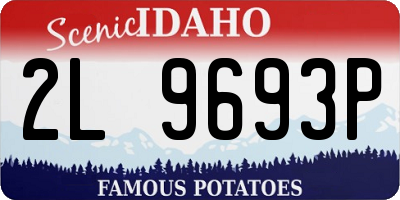 ID license plate 2L9693P