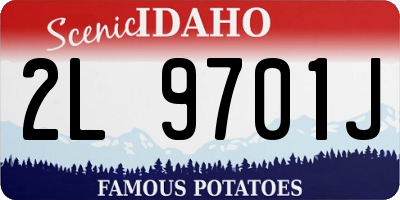 ID license plate 2L9701J