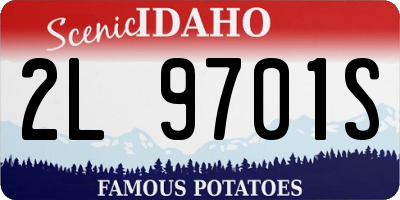 ID license plate 2L9701S