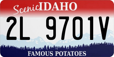 ID license plate 2L9701V